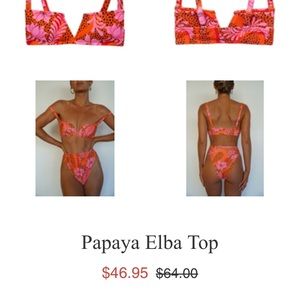 Papaya Elba Top and Bottom Size Small